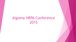 Algoma HRPA Conference