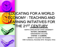 EDUCATING FOR A WORLD ECONOMY : TEACHING AND