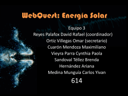 WebQuest: Energía Solar