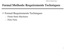 Overview - Requirements Techniques, cont.