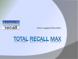 Total Recall - Omnicron Electronics