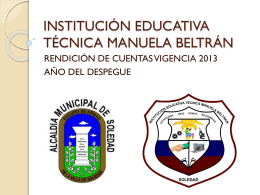 INSTITUCIÓN EDUCATIVA TÉCNICA MANUELA BELTRÁN
