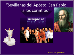 Sevillanas del Apóstol San Pablo a los corintios”