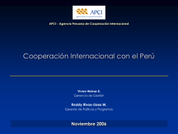 Cooperación Internacional con el Perú