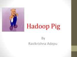 Hadoop Pig - Villanova University