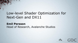 Low-level Shader Optimization for Next