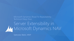 Microsoft Dynamics Road To Repeatability Technical