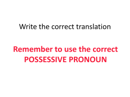 Write the correct translation