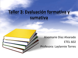 Taller 3: Evaluación formativa y sumativa