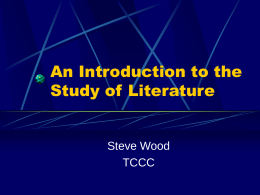 An Introduction to the Study of Literature -
