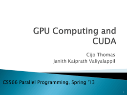 GPU Computing and CUDA - University of Illinois at