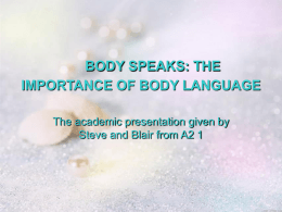 BODY LANGUAGE AROUND THE WORLD