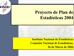 Plan de Estadísticas 2004