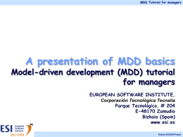 Awareness Model-driven development (MDD) tutorial