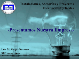 Diapositiva 1 - AOVELEC, Instalaciones Eléctricas,
