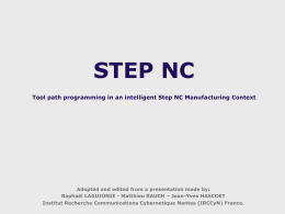 STEP NC Tool path programming in an intelligent
