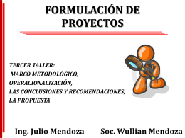 FORMULACIÓN DE PROYECTOS
