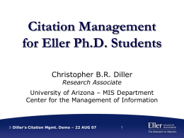 Citation Management Demonstration