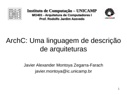 ArchC: Uma linguagem de descrição de arquiteturas