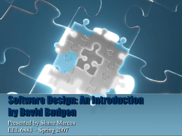 Software Design: An Introduction by David Budgen