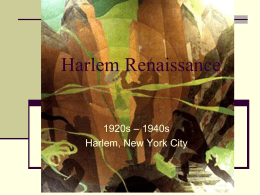 Harlem Renaissance - Arlington Independent School