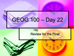 GEOG 100 – Day 22