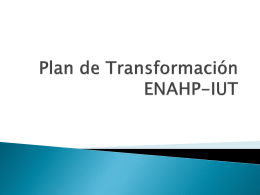 Plan de Transformación ENAHP-IUT