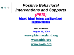 PBIS in Maryland
