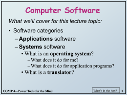 Computer Software - University of North Carolina