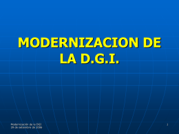 MODERNIZACION DE LA D.G.I.