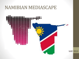 NAMIBIAN MEDIASCAPE - Svenska social