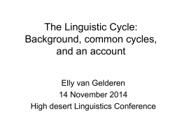 Linguistic Cyclicity - Arizona State University