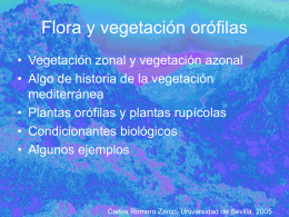 Flora y vegetación orófilas
