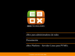 eBox para administradores de redes Presentación