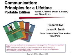 Communication: Principles for a Lifetime 3rd