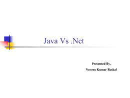 Java Vs Dot Net Security - Old Dominion University