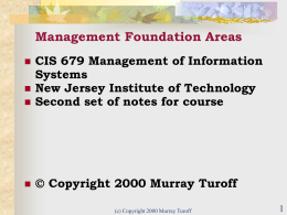 Management Foundation Areas