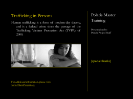 Polaris Project - Child Trafficking
