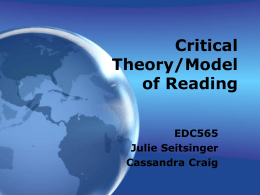 Theories & Models of Reading