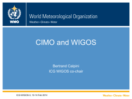 Presentation title here - World Meteorological