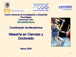 Presentación Coordinación Mecatrónica, CENIDET