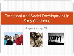 Emotional and Social Development in Early