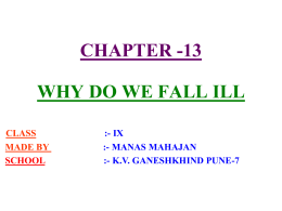 CHAPTER 13 WHY DO WE FALL ILL -