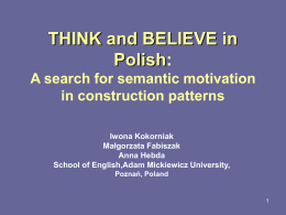 Adessive case in Polish A cognitive perspective on