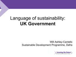Language of sustainability: UK Government