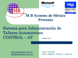 MB Systems de México Presenta
