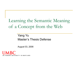 Learning the Semantic Meaning of a Concept from