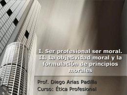 Ser profesional ser moral