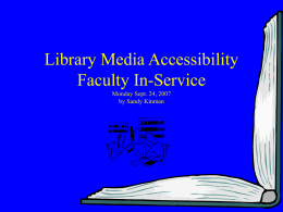 Library Media Assessibility Faculty In