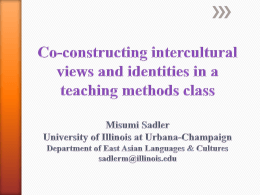 Co-constructing intercultural views and identities